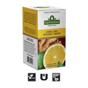 LIMÓN, LIMA, JENGIBRE Y MENTA